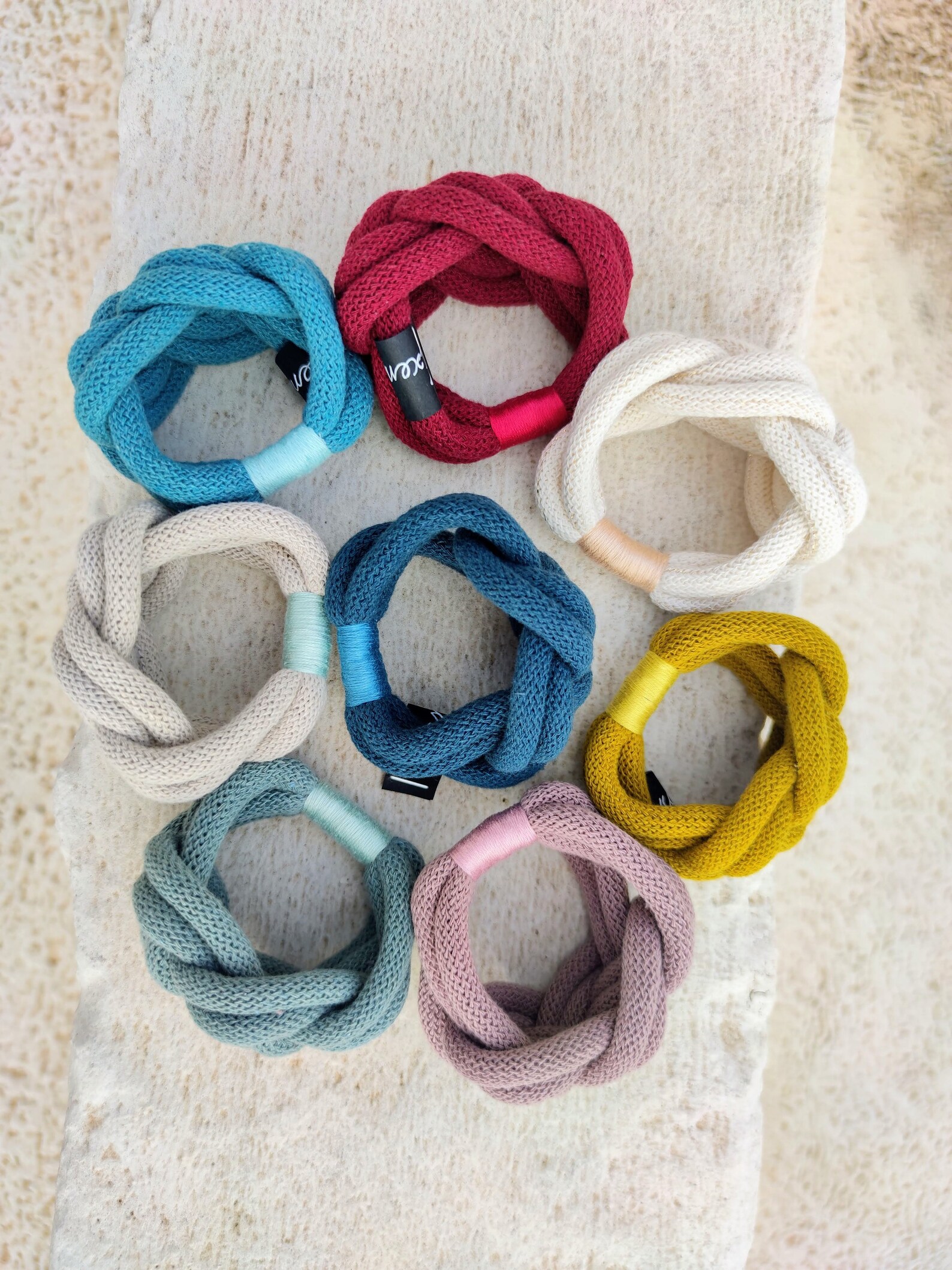 Pink Bracelet Thick Pink Rope Bracelet Fabric Bracelet Pink Knot ...