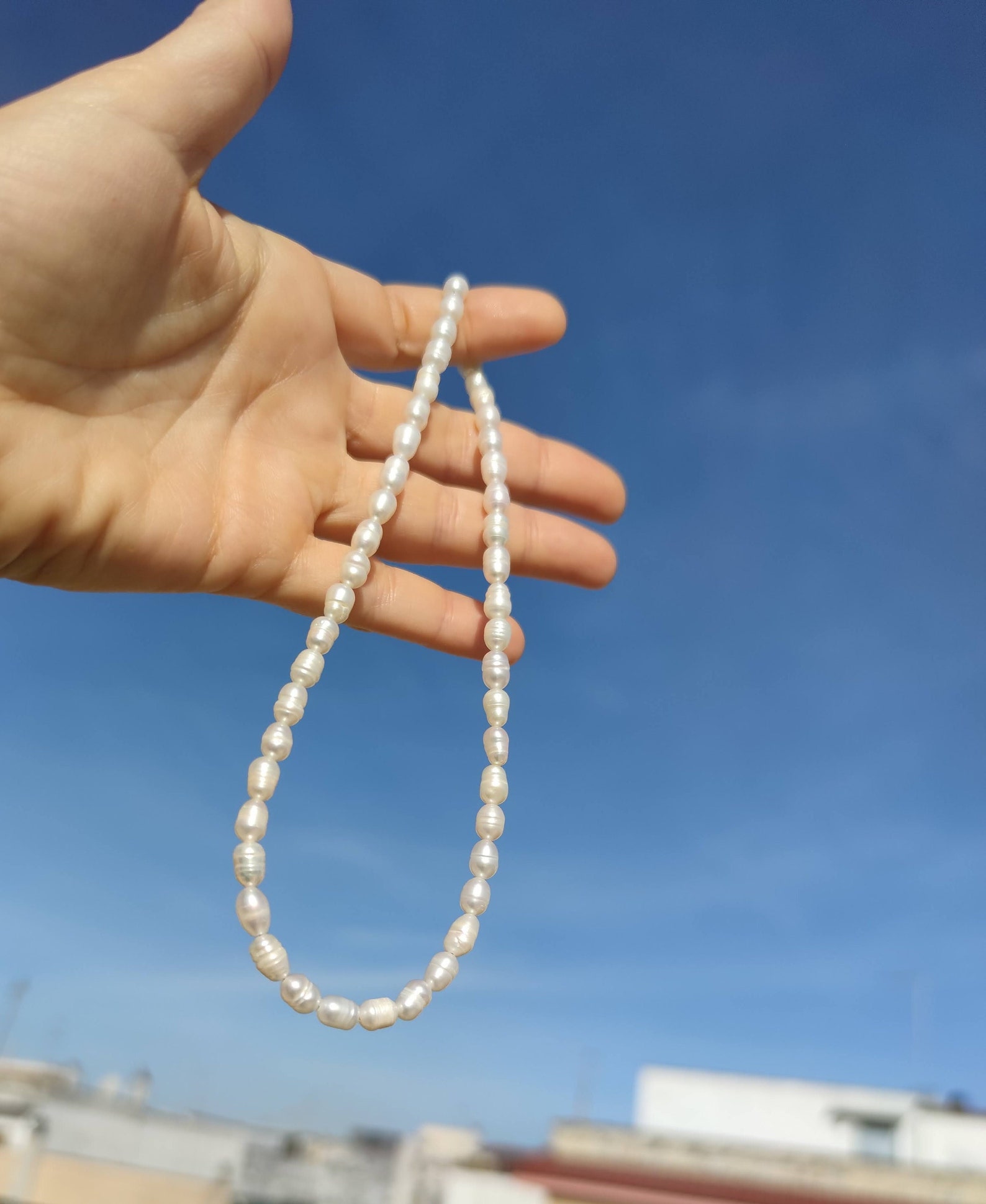 Natural Pearls Choker Necklace Freshwater Pearl Necklace White Etsy