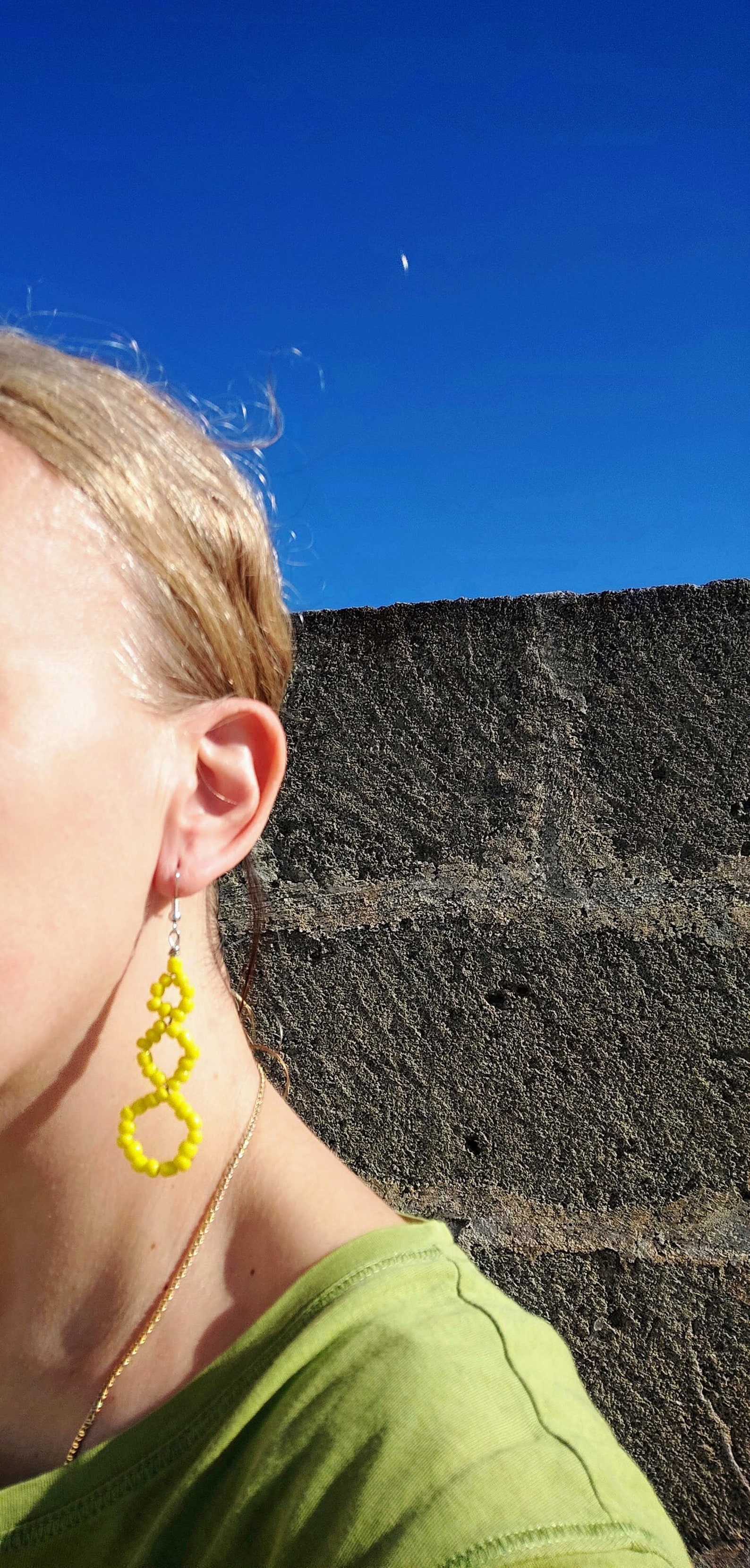 Boho Earrings Yellow Dangle Seed Beads 4 Mm Dangling Earring Etsy