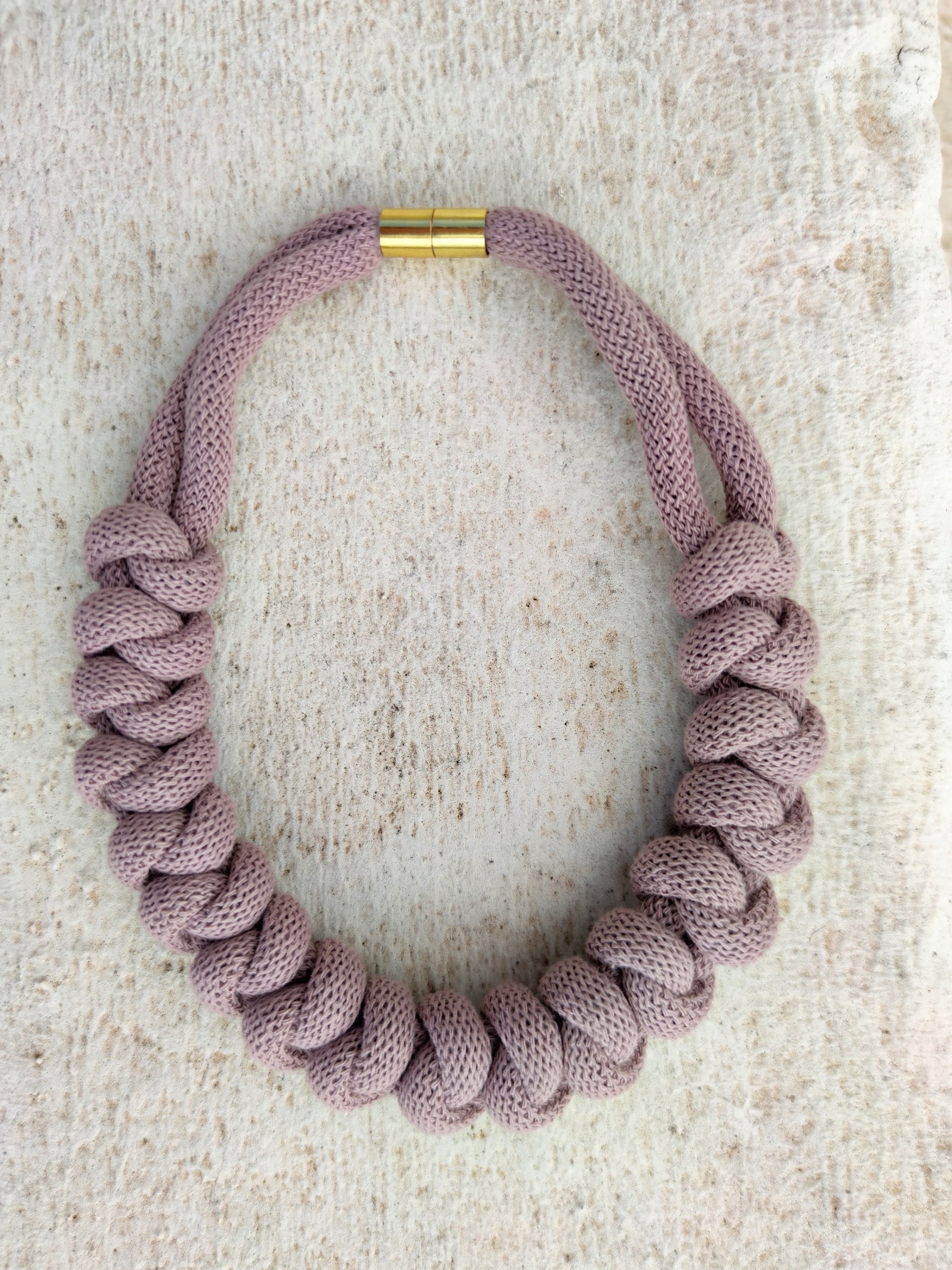 Fabric Rope Necklace Blue Choker Necklace Rope Soft Cotton Cord