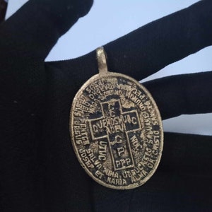 Jehoshua Medallion Animasola Mata Anting-Anting Brass Amulet Philippines Filipino Authentic Statement Piece