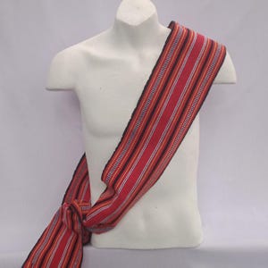 IGOROT SASH SABLAY 2 yards long 5&quot; wide, Philippines Original Inabel Garments.  Baguio / Benguet / Cordillera, Filipino Loin Cloth (lbr)