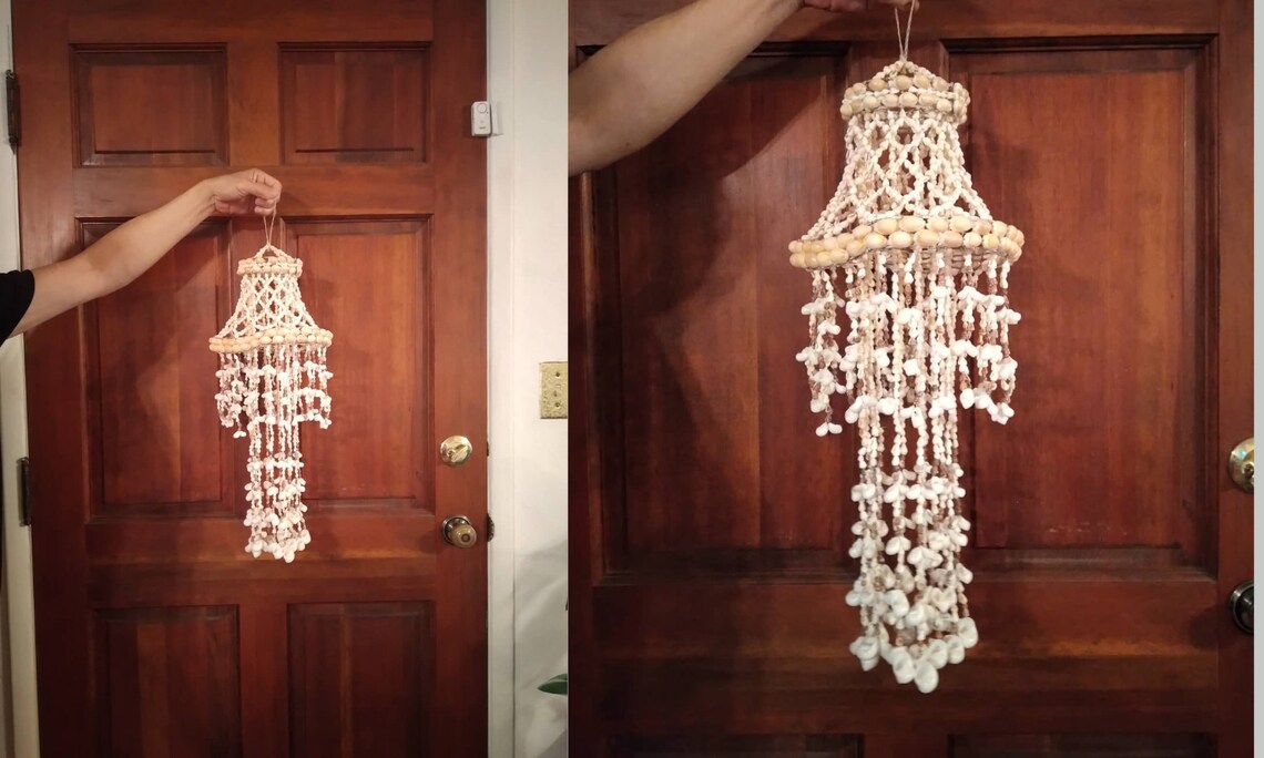 Philippine Vintage Seashells Chandelier Etsy
