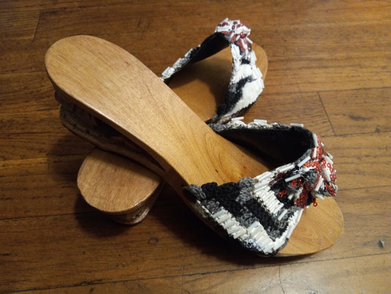 BAKYA - Philippine Native Curved Wooden Slip-on Shoe… - Gem