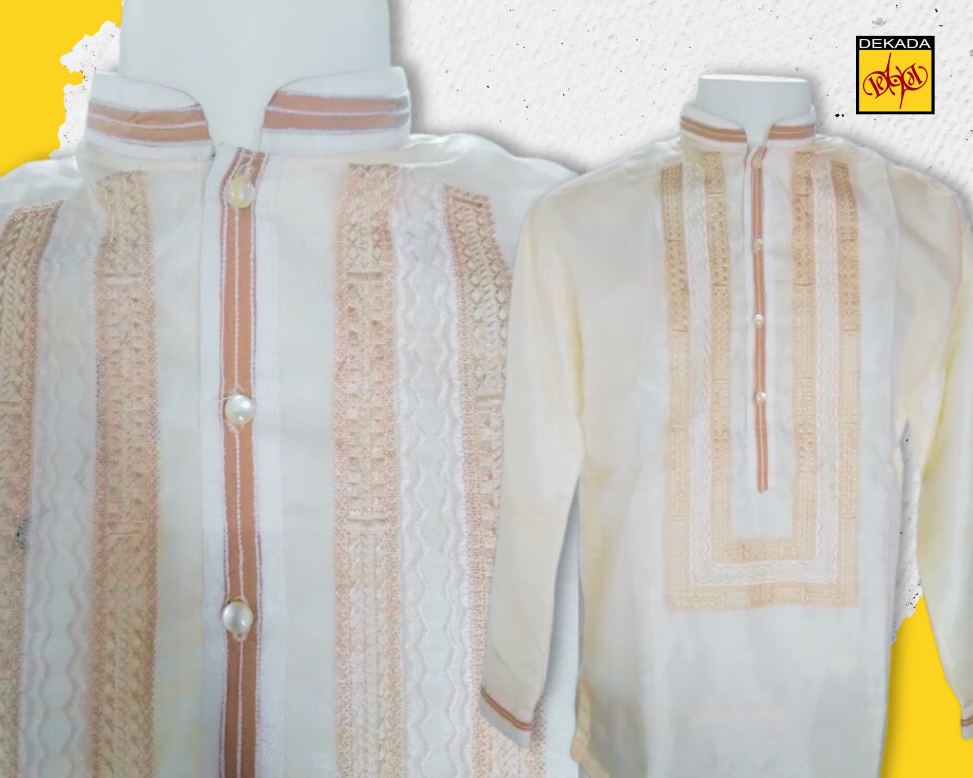 Philippine Original Barong Tagalog for Men Embroidered Satin Etsy