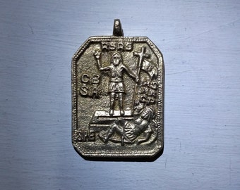 Vintage Philippines Risen Christ Medallion Anting-Anting Brass Amulet Philippines Filipino Authentic Statement Piece 3-4 Days Shipping USA