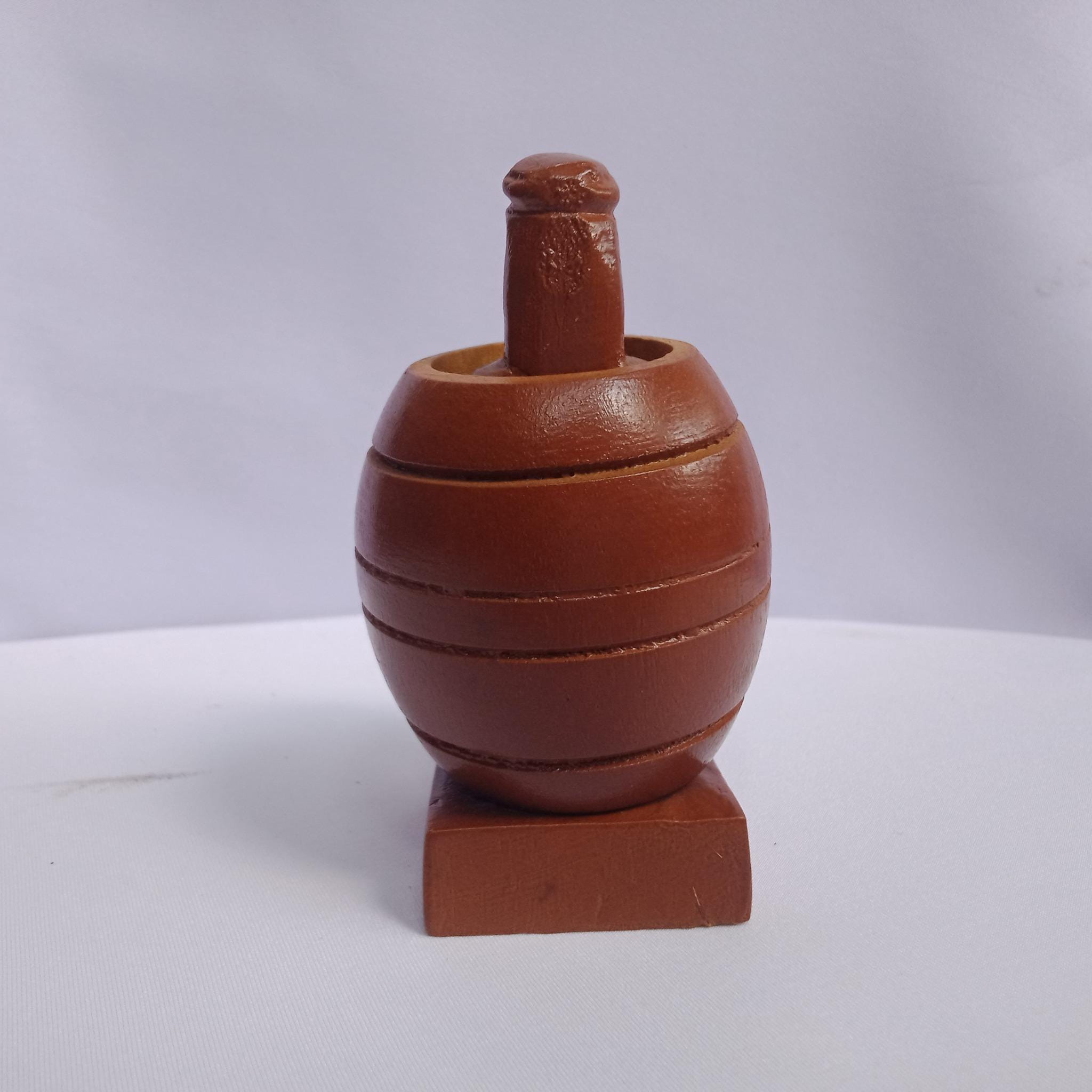Hand-Carved Nake Barrel Man Vintage Design Figurine | Baguio