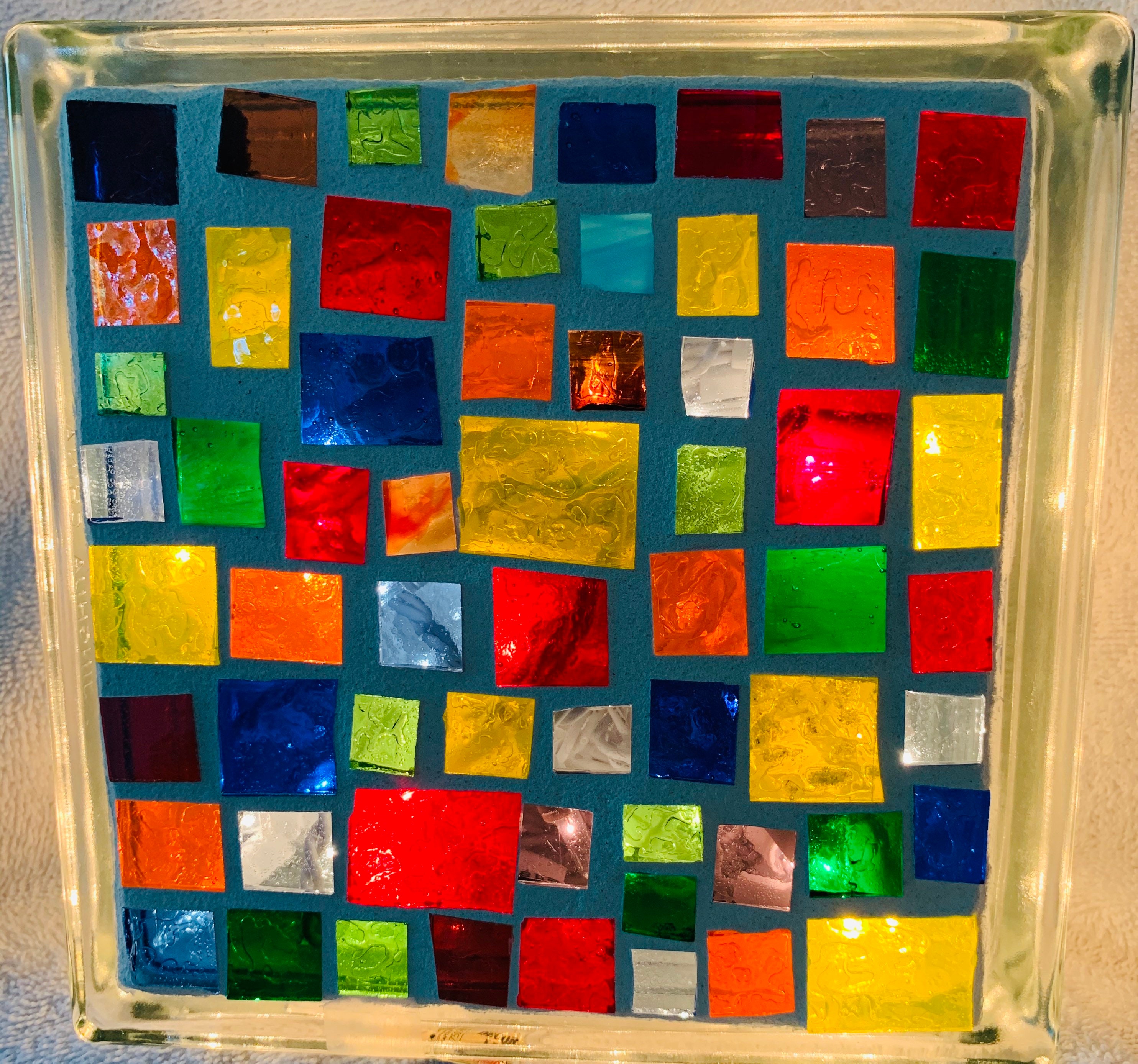 Glass Block Lightconfetti Mosaic Etsy