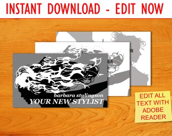 COSMOTOLOGIST BUSINESS CARD - Type 4 - completely editable