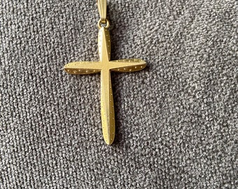 Unusual Modernist Design Vintage Kordes and Lichtenfels K&L 14ct Rolled Gold Cross Pendant!