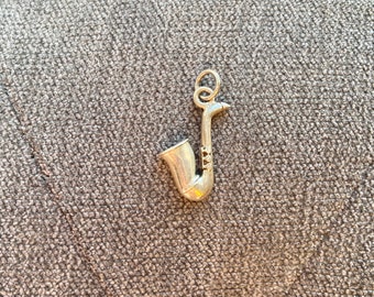 Lovely Vintage Sterling Silver Saxophone Musical Instrument Charm Pendant!