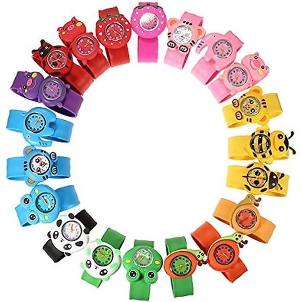 1x Enfants sélectionnés au hasard Silicone Snap Watch Animal Créatures Marines Insectes