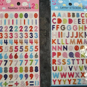 1x NUMBERS OR LETTERS GOLD/SILVER STICKERS CRAFT CARD MAKING