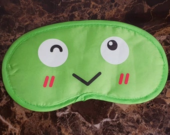 Reusable Green Frog Adults or Childrens Eye Mask Travel Sleep Cover Unisex One Size