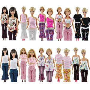 3x Trouser Outfit Sets & 3x Pairs of Shoes Random Selection Made for 11.5 Fashion Dolls image 2