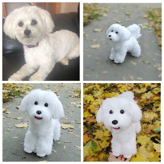 stuffed maltipoo dog