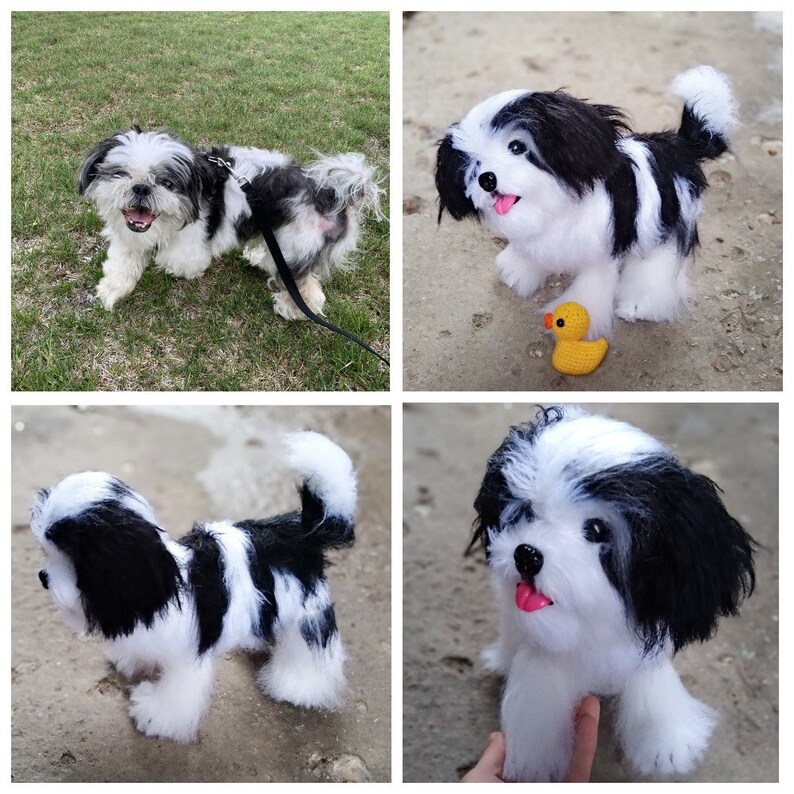 Custom stuffed animal look like Dog clone Malteser Maltipoo Etsy