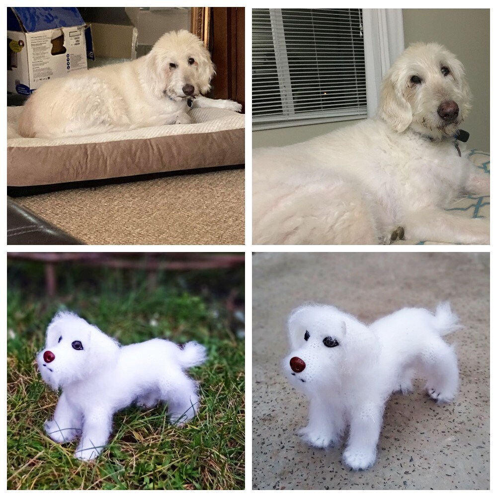 Pet loss gift Custom Stuffed animal Replica dog Crochet Etsy