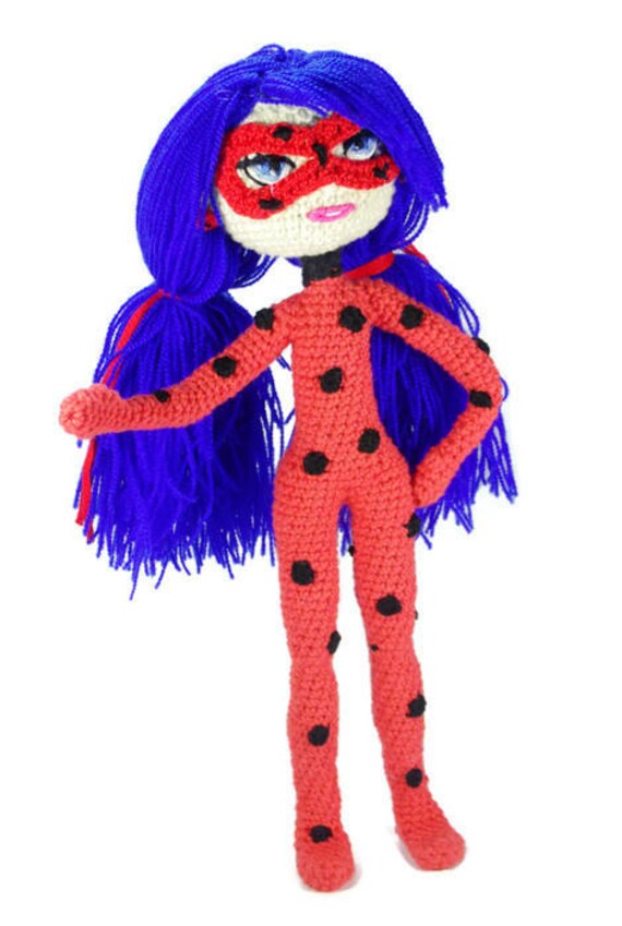 Miraculous Ladybug Birthday Gift For Little Girl Crochet Doll Ladybug Cat Noir Toy Ladybug Plush Lady Bug Fashion Doll Superhero Girl Party