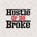 Hustle Or Be Broke Money Fresh Drip Graphic SVG DXF EPS Artwork Design Cutting File Cricut Explore, Cutting Master, Vinyl Cutter 0048
