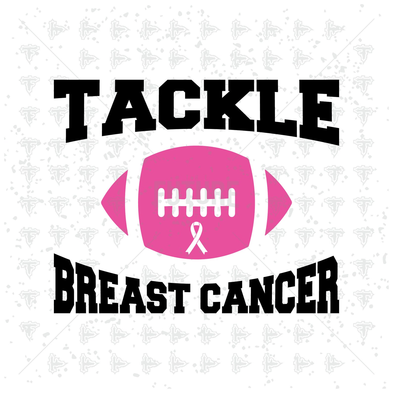 Tackle Breast Cancer Football Awareness Ribbon SVG DXF EPS | Etsy