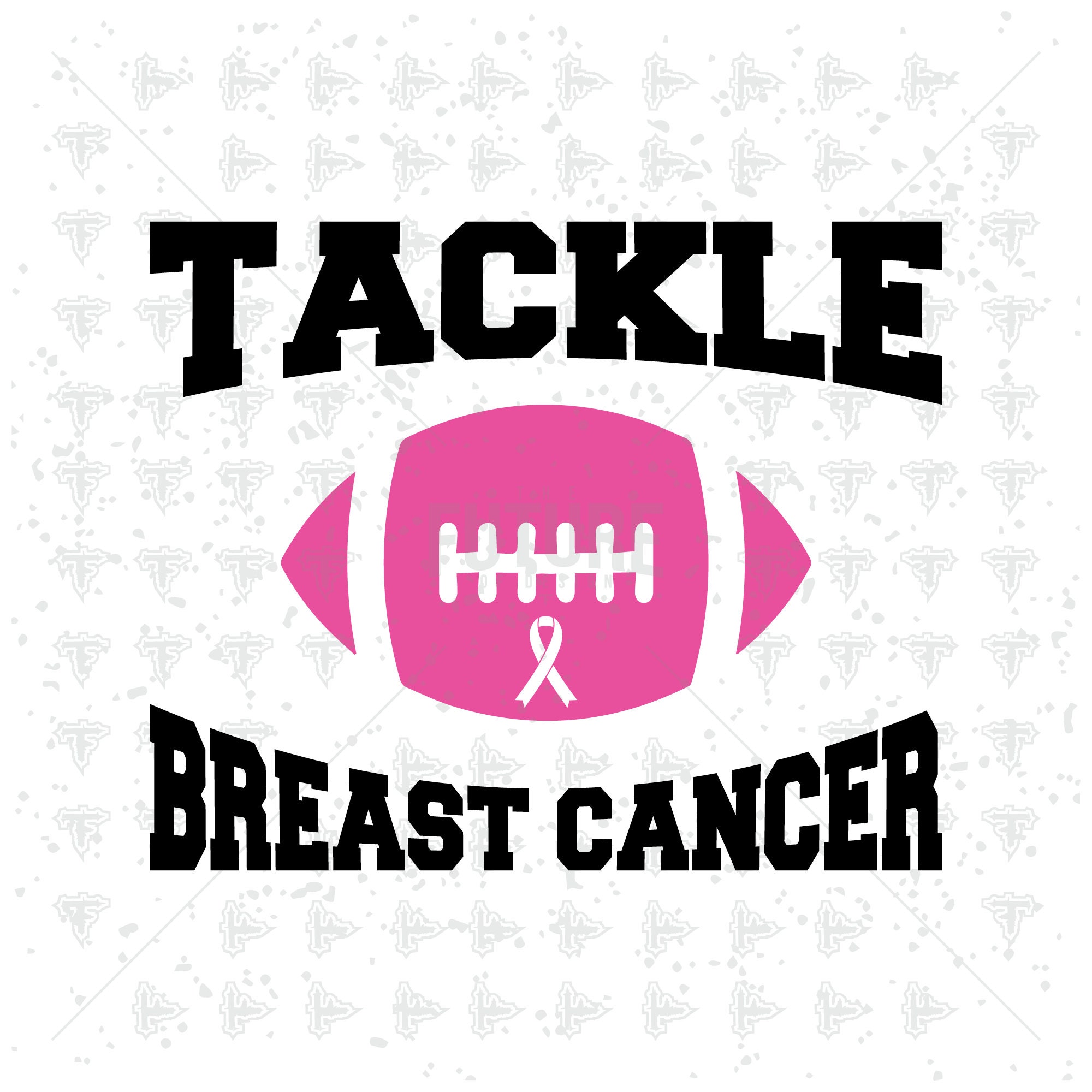 Tackle Breast Cancer Football Awareness Ribbon SVG DXF EPS | Etsy