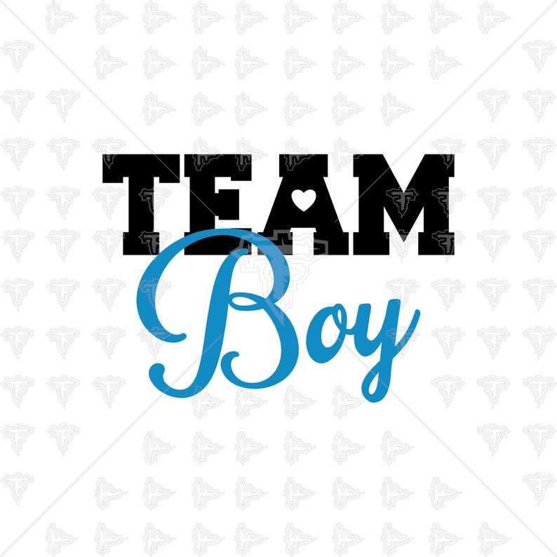 Download Team Boy Gender Reveal Baby Boy Blue Heart Brother SVG DXF ...