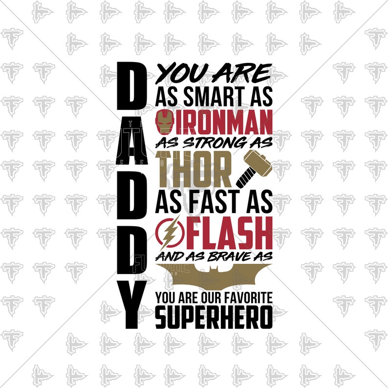 Marvel Inspired Superhero Father's Day Dad Father Papa SVG | Etsy