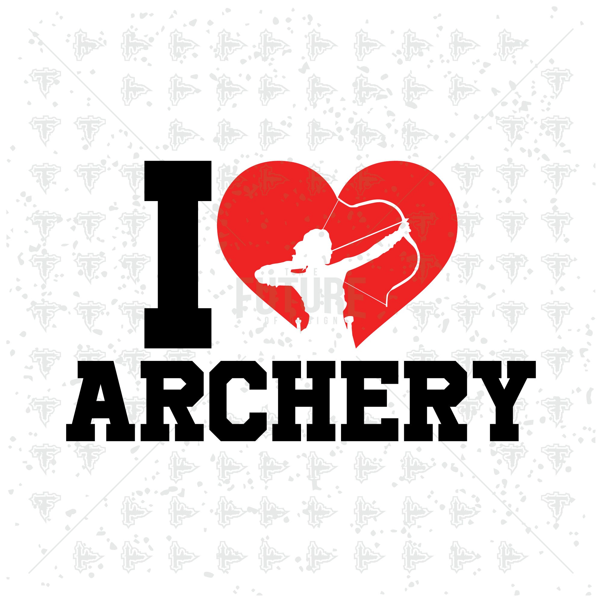 I Love Archery Bow Arrows Heart Sport Shoot Skill SVG DXF EPS Etsy