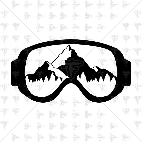 Ski Mask Goggles Skiing Heart Snow Sport Graphic Svg Dxf Eps Etsy