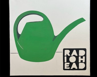 Radiohead 'Fake Plastic Trees' Watering Can Wall Hanging, Painting, Handmade