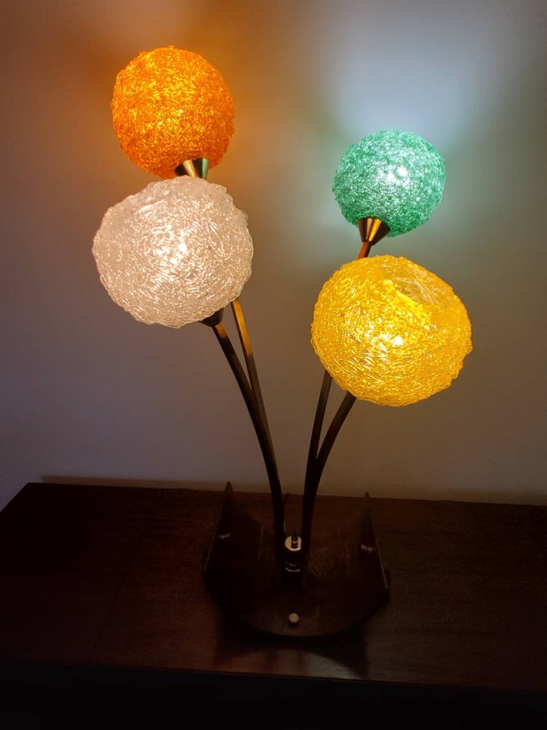 Mid-Century Spaghetti Lucite Table Lamp 4 color | Etsy