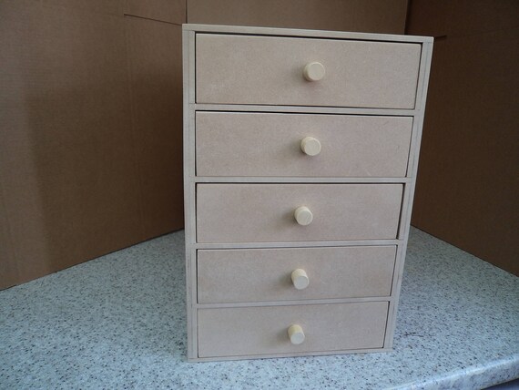 Hand Crafted Freestanding Five Drawer A4 Storage Unit Etsy