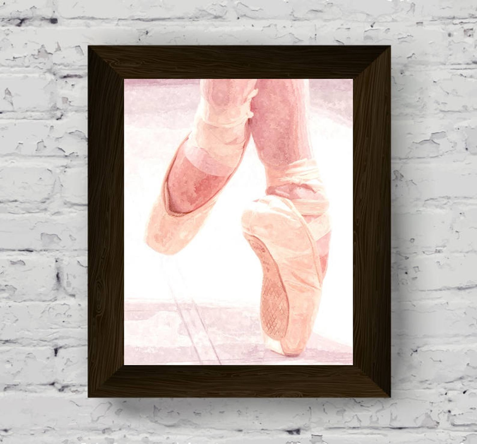 dancing shoes print, ballet wall art, dance watercolor, dancer wall art prints, gift for girl, girl wall art, instant digital do