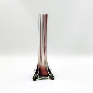 Vintage glass vase Candle holder heavy art glass Home decor 70s