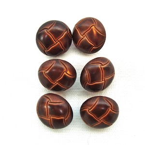 Vintage antique Bakelite carved buttons Set of 6