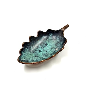 Vintage brass dish/bowl Hand-painted Walter Bosse style