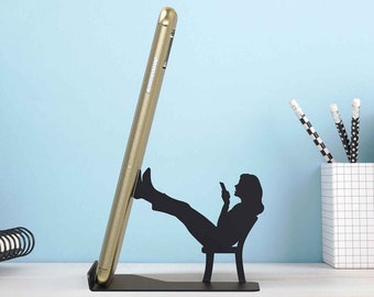 BZ Cellphone Holder: Metal Smartphone Stand - Office Decor Gift
