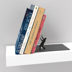 Metal Bookend // shaped as Falling Books // Bookends // Metal Book Accessories // Unique Gift // Falling bookend by ArtoriDesign image 9