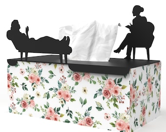 In Her Treatment Therapy-Themed Tissue Box Cover – Decorative Gift for Therapists & Psychologists