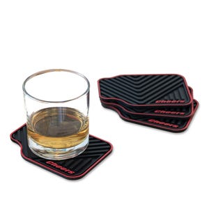 Car Mat Coasters - Silicone Drink Coasters, Set of 4 image 2