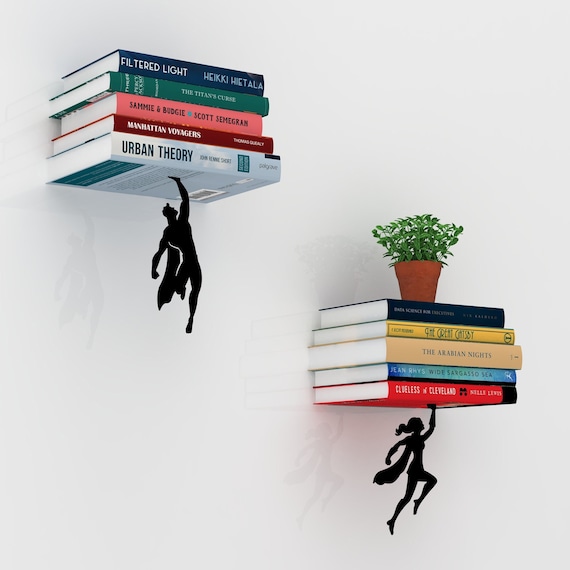 Unique floating bookshelves deals