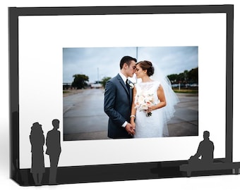 Modern Metal Picture Frame: Minimalist Art Display, Home Office Gift