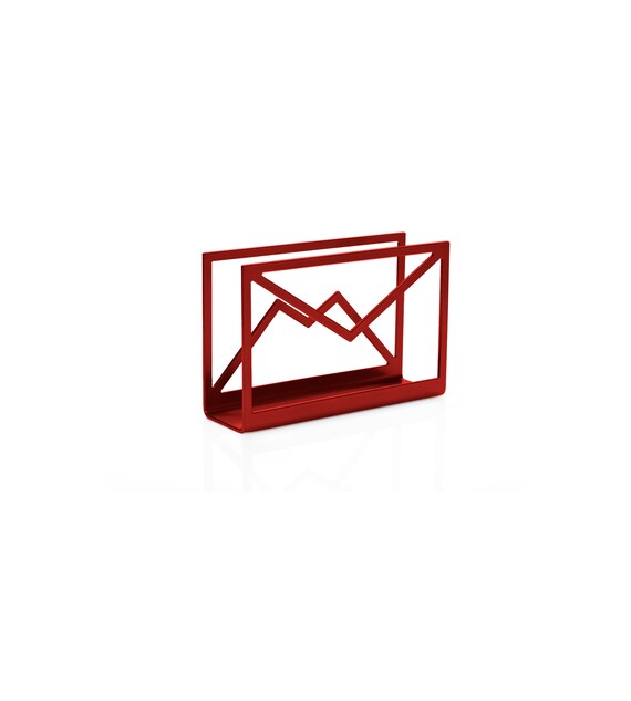 Inbox Desk Letter Holder Red Unique Gift For The Office Decorative Accessories Metal Designed Art By Artoridesign