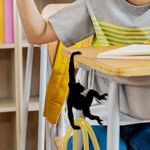 Banana Holder Monkey Shaped Hook Bag and Key Rack Home Décor Gift Shelf Décor Albert the Chimp by Artori Design image 7