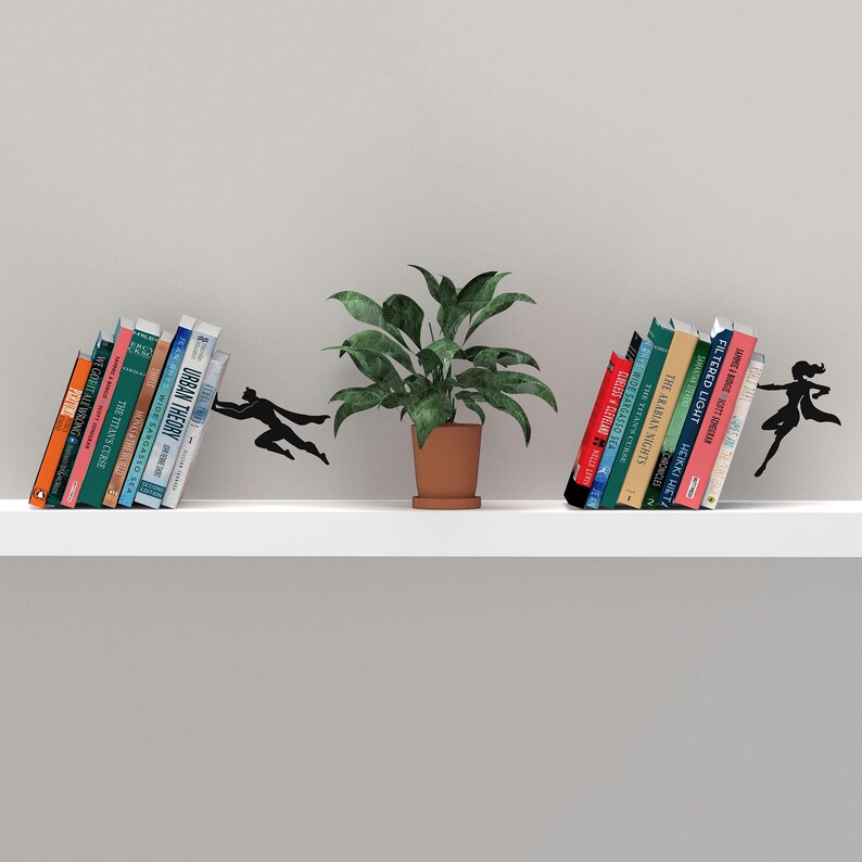 Superhero Metal Bookends - Unique Bookend Art, Set of 2 image 9