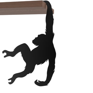 Banana Holder Monkey Shaped Hook Bag and Key Rack Home Décor Gift Shelf Décor Albert the Chimp by Artori Design image 3