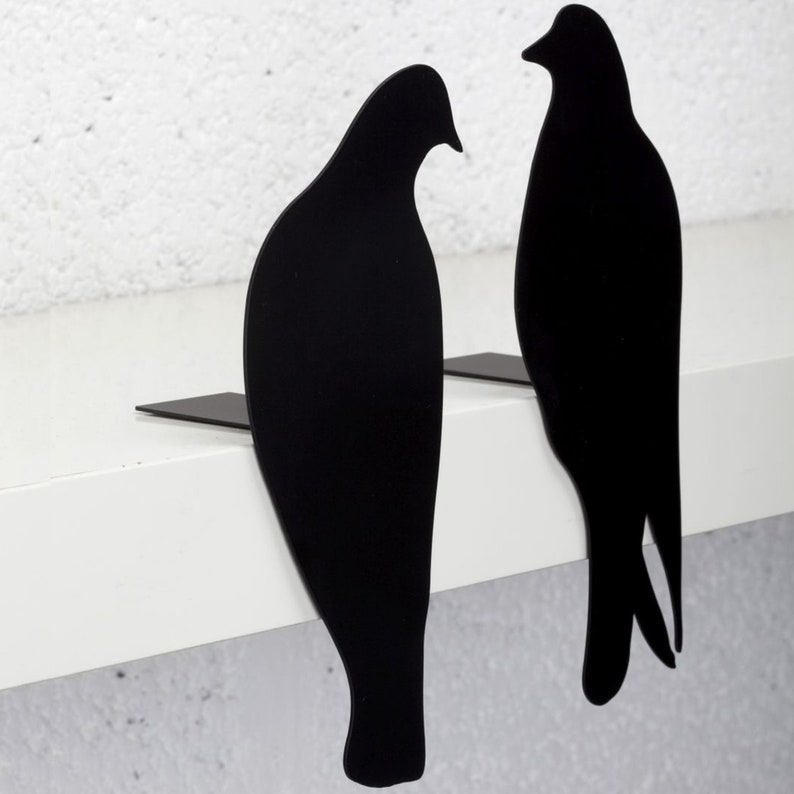 Lovebirds // Dove Statuettes // Metal Designed Art // Unique Gift // Black // Decorative Silhouette by ArtoriDesign image 6