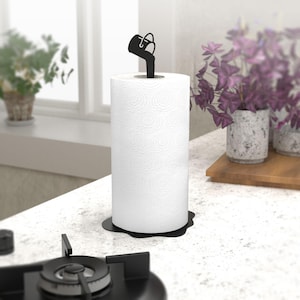 Suporte de papel toalha de metal para cozinha - Balde de tinta - Suporte de papel para bancada de cozinha - Acessórios de cozinha exclusivos da ArtoriDesign