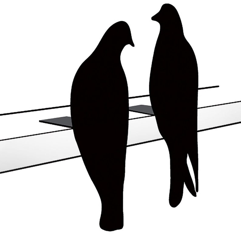 Lovebirds // Dove Statuettes // Metal Designed Art // Unique Gift // Black // Decorative Silhouette by ArtoriDesign image 3